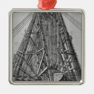 Adorno Metálico Erección del obelisco egipcio antiguo