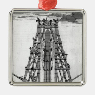 Adorno Metálico Erección del obelisco egipcio antiguo