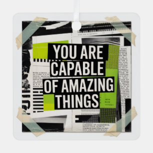 Adorno Metálico Eres Capaz De Cosas Increíbles