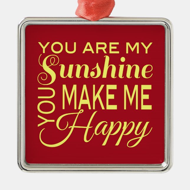 Adorno Metálico Eres mi sol, me haces feliz (Frente)