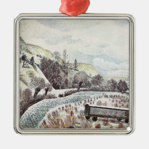 Adorno Metálico Eric Ravilious - Nieve de Año Nuevo,