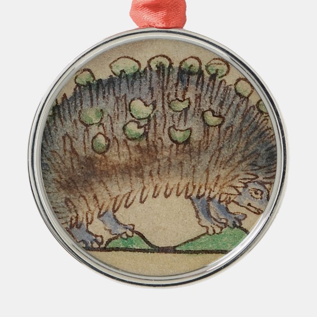 Adorno Metálico Erizo Azul-con base adorable (Frente)