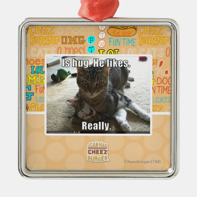 Adorno Metálico Es el abrazo. Él tiene gusto (Frente)