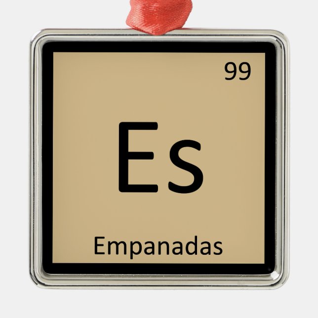 Adorno Metálico Es - Empanadas Tablas Periódicas de Química Aperit (Frente)