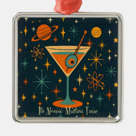 Adorno Metálico Es hora del Martini Atómico Estrellas Cósmicas