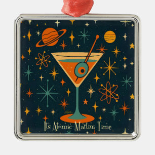 Adorno Metálico Es hora del Martini Atómico Estrellas Cósmicas
