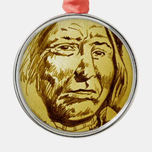 Adorno Metálico Esbozo de lápiz principal indio