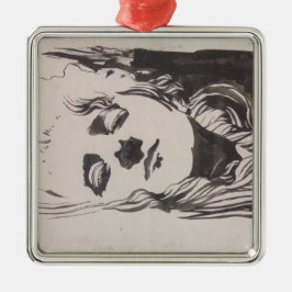 Adorno Metálico Esbozo de una mujer de "Ver Sacrum" (Moser)