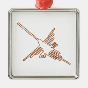 Adorno Metálico Esbozo del colibrí de líneas de Nasca