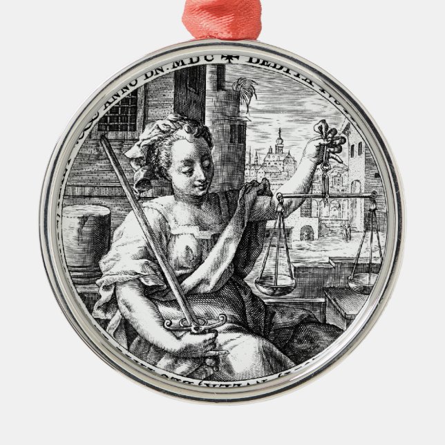 Adorno Metálico Escalas de justicia (Frente)