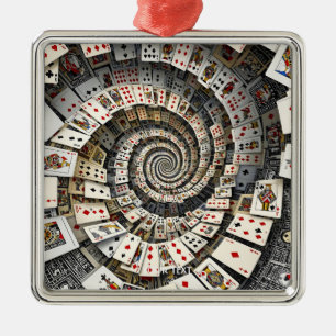 Adorno Metálico Escalera de tarjetas de caracol de espiral suave