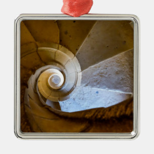 Adorno Metálico Escalera en espiral que baja