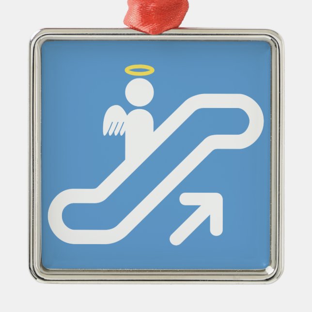 Adorno Metálico Escalera móvil, ninguna escalera (Frente)