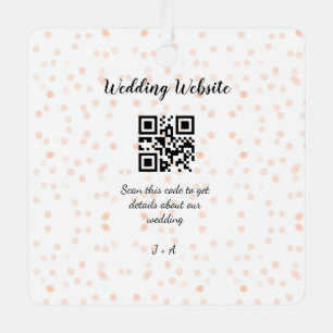 Adorno Metálico escanear código QR del sitio web de la boda para d