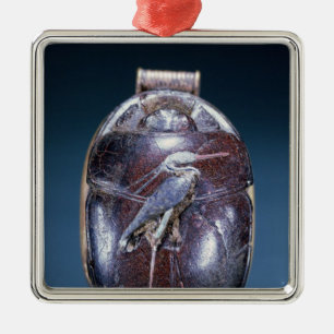 Adorno Metálico Escarabajo con la garza, de la tumba de