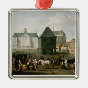 Adorno Metálico Escena antes del palacio de la presa, Amsterdam