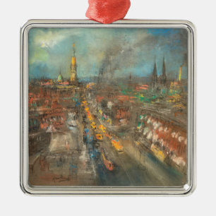 Adorno Metálico Escena callejera en Indianápolis (Indiana, Estados