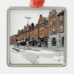 Adorno Metálico Escena de la calle de Londres