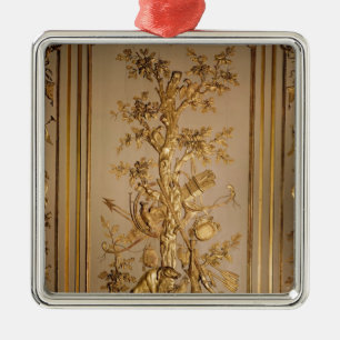 Adorno Metálico Escena de la caza, revestimiento de madera de