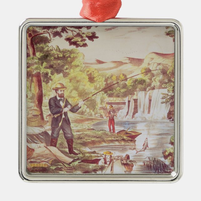 Adorno Metálico Escena de la pesca (Frente)