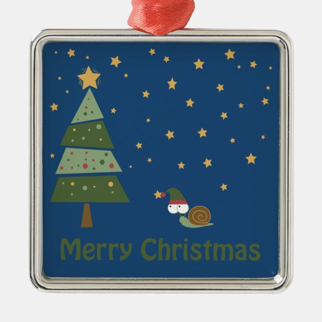 Adorno Metálico Escena de Navidades elf Snail (Frente)