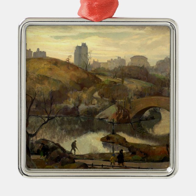 Adorno Metálico Escena en Central Park (Nueva York, Nueva York, Es (Frente)