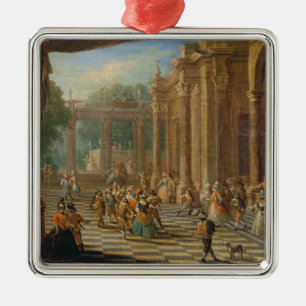 Adorno Metálico Escena en una bola enmascarada