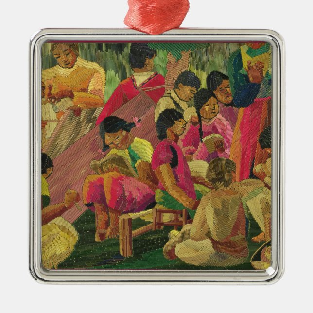 Adorno Metálico Escena mexicana del pueblo (Frente)