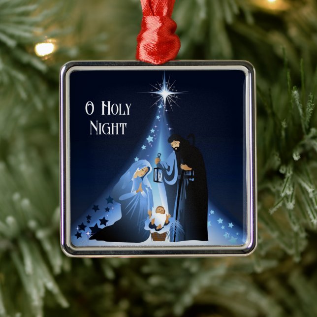 Adorno Metálico Escena navideña de Ornament-Manger (Árbol)