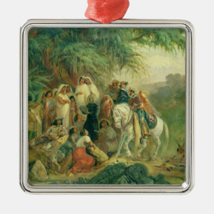 Adorno Metálico Escena popular en Pico de Orizaba, México