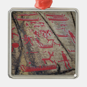 Adorno Metálico Escenas de la caza del barco y de los ciervos