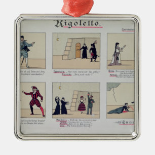 Adorno Metálico Escenas de la ópera "Rigoletto"