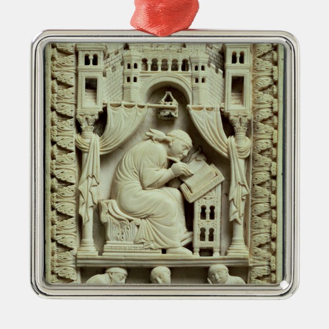 Adorno Metálico Escritura de St Gregory con los escribanos abajo (Frente)