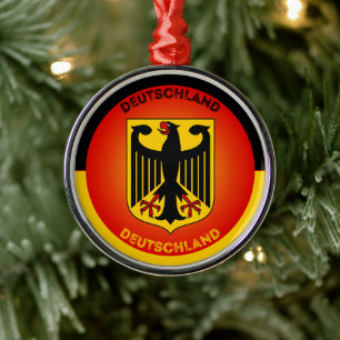 Adorno Metálico Escudo de Armas de Alemania Forma de Círculo