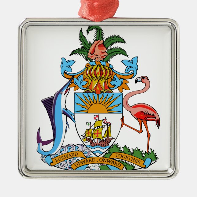 Adorno Metálico Escudo de armas de Bahamas (Frente)
