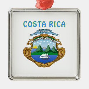 Adorno Metálico Escudo de armas de Costa Rica