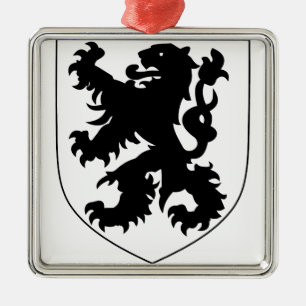 Adorno Metálico Escudo de Armas de Flandes