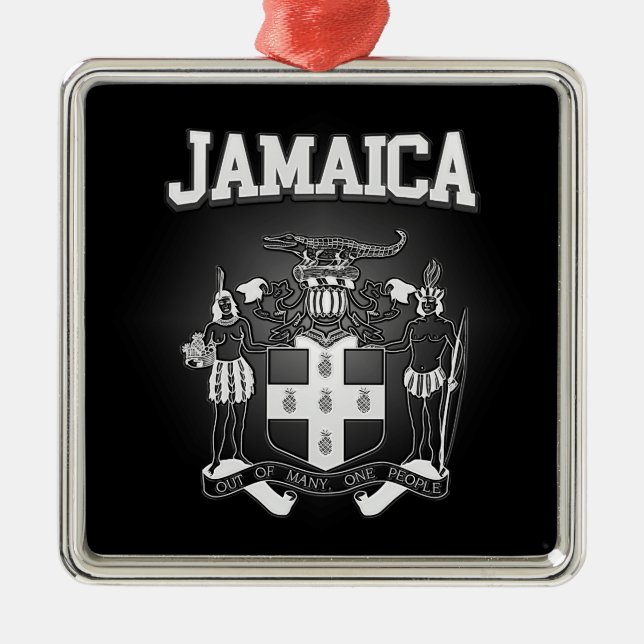 Adorno Metálico Escudo de armas de Jamaica (Frente)