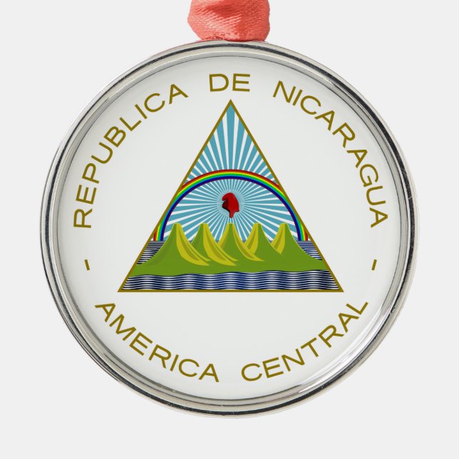 Adorno Metálico Escudo de armas de Nicaragua (Frente)
