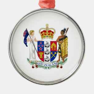 Adorno Metálico Escudo de armas de Nueva Zelanda