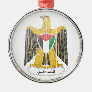 Adorno Metálico Escudo de armas de Palestina