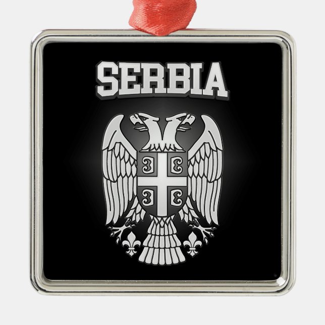Adorno Metálico Escudo de armas de Serbia (Frente)