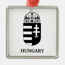 Adorno Metálico Escudo de Armas Húngaro Arte Monocromo Contemporán