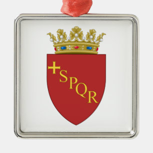 Adorno Metálico Escudo de Armas Romano (SPQR) (Roma, Italia)