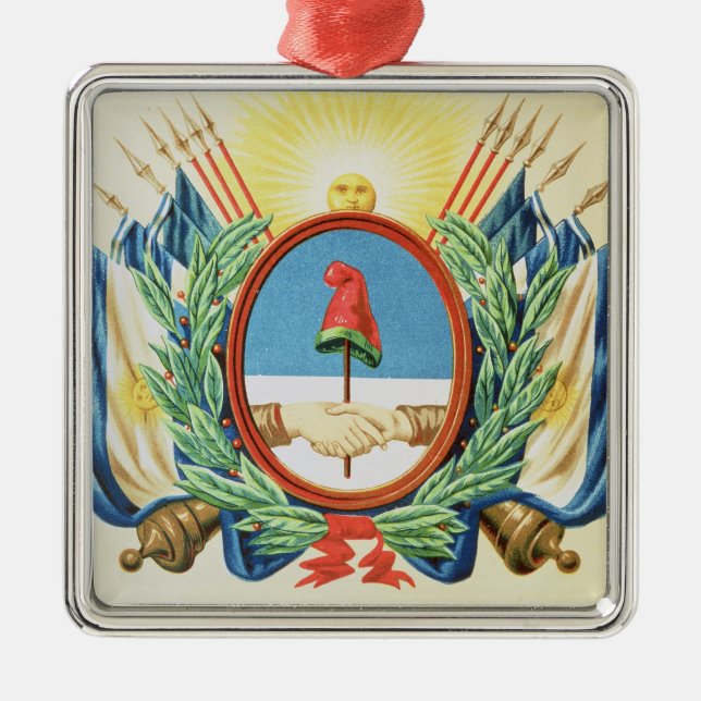 Adorno Metálico Escudo de la confederación de la Argentina (Frente)