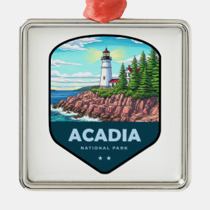 Adorno Metálico Escudo del Parque Nacional Acadia