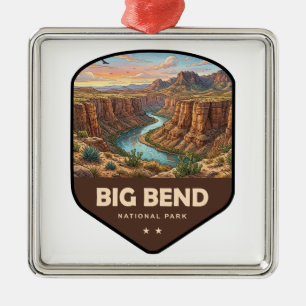 Adorno Metálico Escudo del Parque Nacional Big Bend