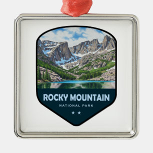 Adorno Metálico Escudo del Parque Nacional Montañas Rocosas