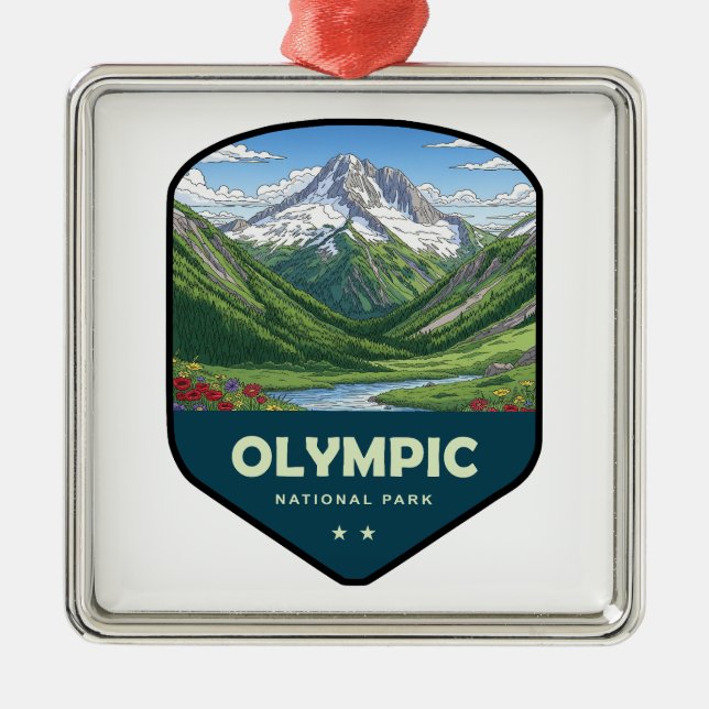 Adorno Metálico Escudo del Parque Nacional Olímpico (Frente)