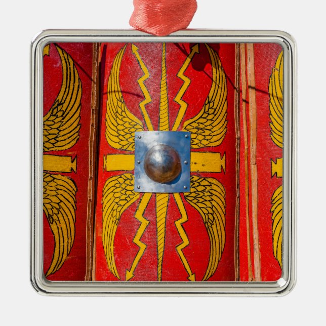 Adorno Metálico Escudo militar romano - Esctum (Frente)